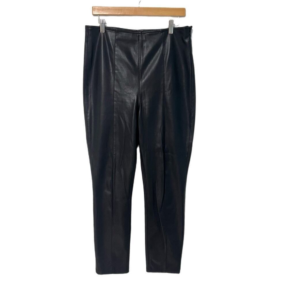 Free People We The Free Faux Black Leather Skinny pants size 31 Biker